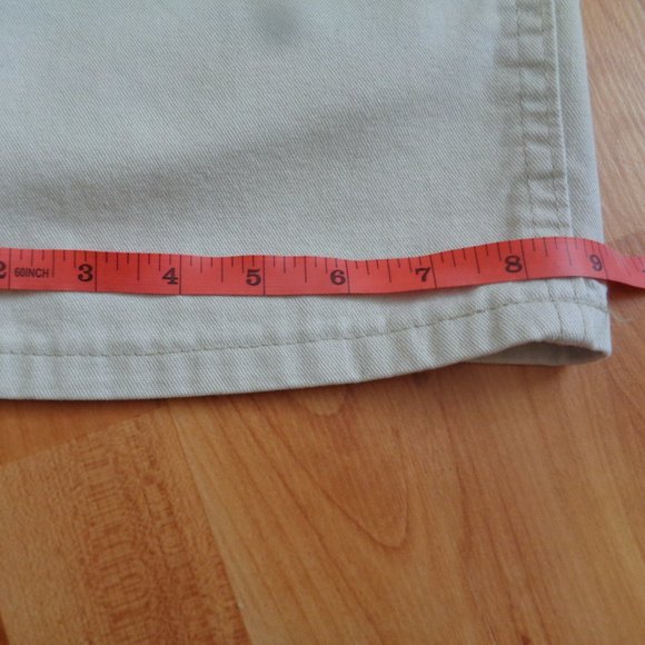 Vintage Riders by Lee 100% cotton khaki denim high waisted crop pants - Picture 10 of 11